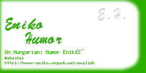 eniko humor business card